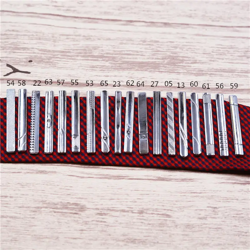 Серебряный зажим для галстука Высококачественный Свадебный галстук 18 стилей