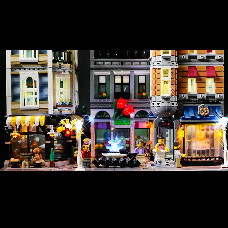 

Led Light Set For 10255 Building Blocks Creator City Street Assembly Square Toys Compatible 15019 (light with Battery box)