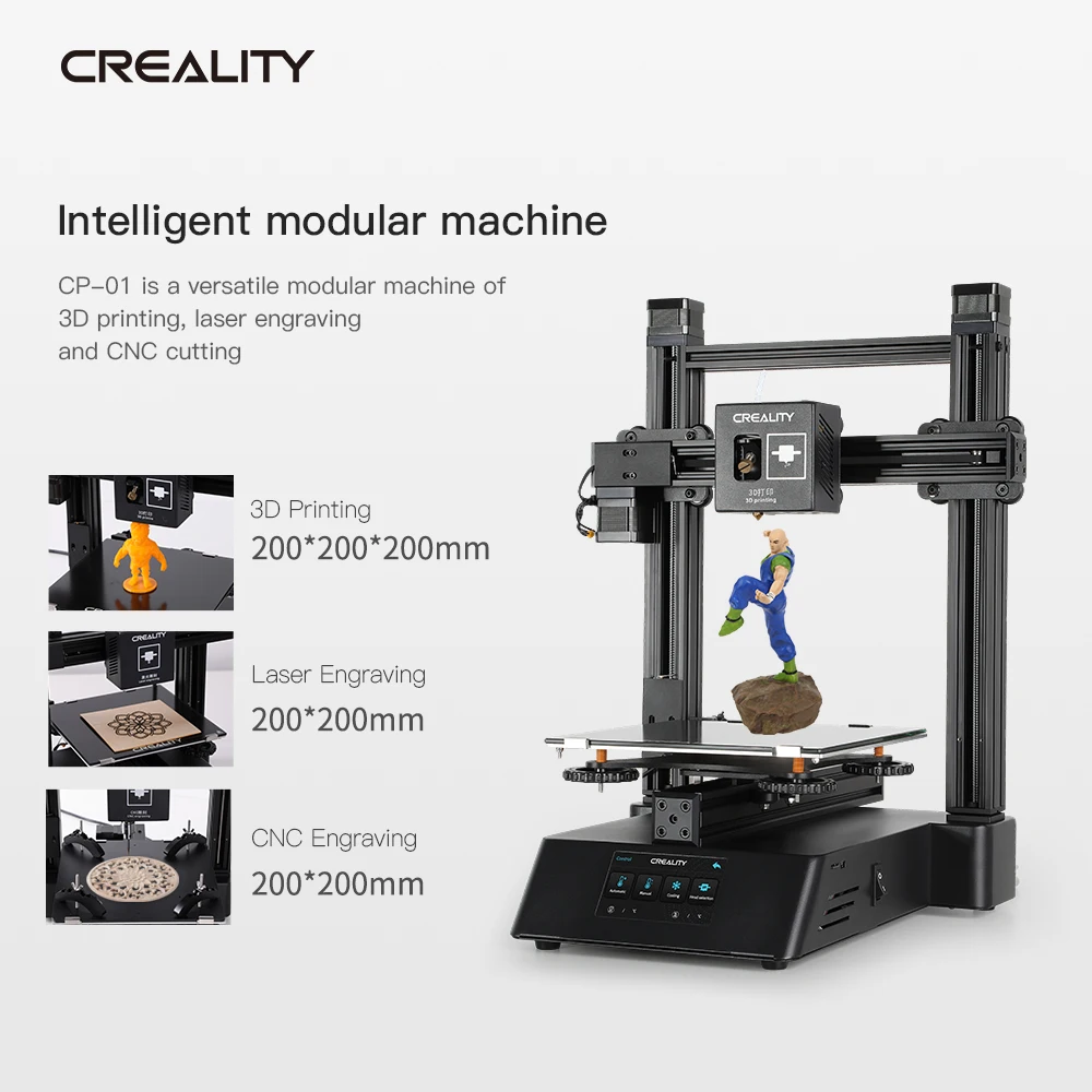 CREALITY 3D CP-01 3 в 1 печать 4800 об/мин лазерная гравировка 3D печать с ЧПУ функция резки