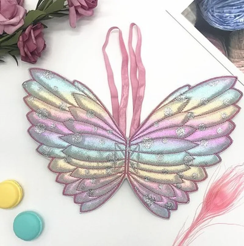 Милые детские костюмы реквизит для выступлений градиентные цвета бабочка