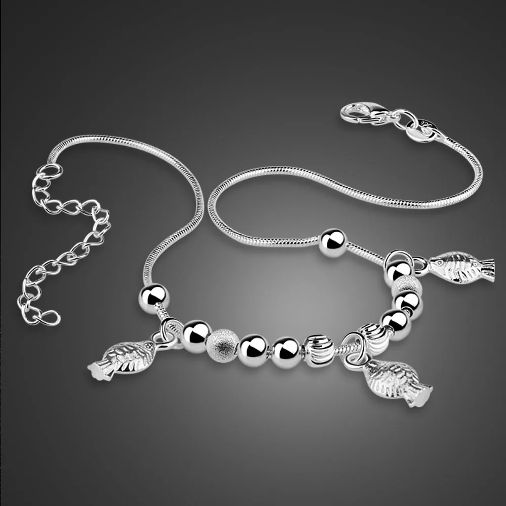 Браслеты на ногу женские и девочки из серебра 100% пробы|Анклеты| |