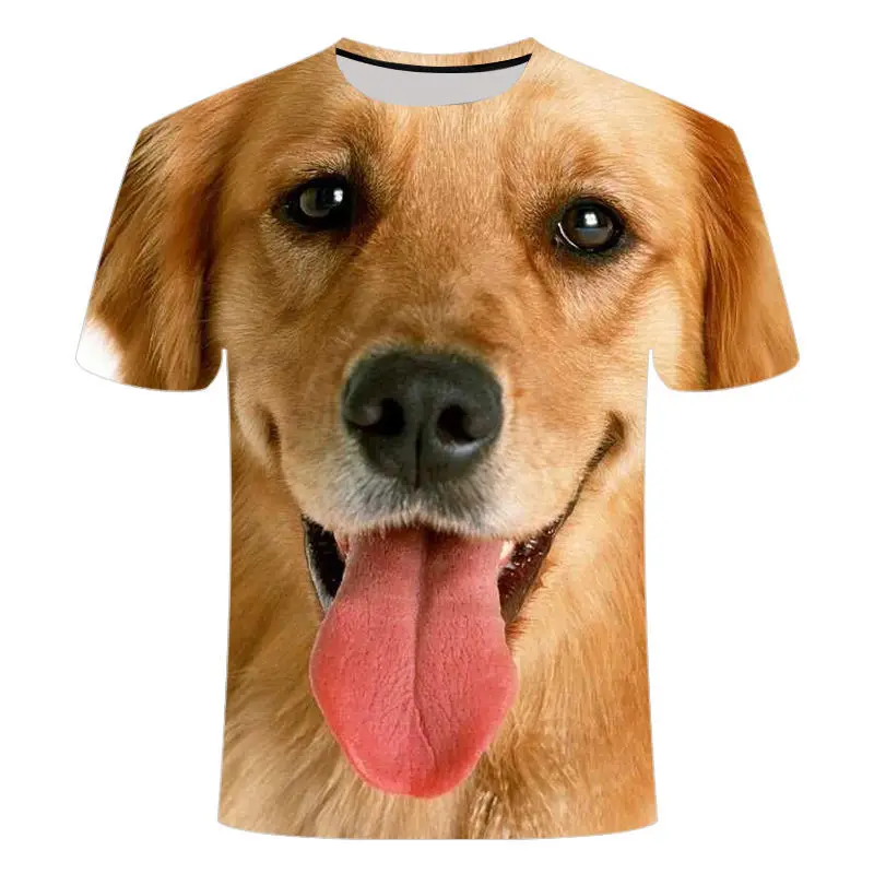

XS-6XL men's Tshirt 3D Dog digital printing T-shirt O-neck short sleeve men's casual personality T shirt Tee Tops