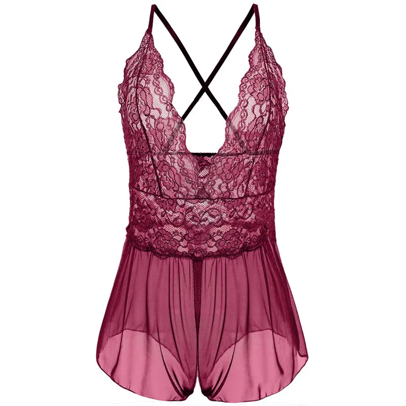 S M L XL XXL 3XL 4XL 5XL 6XL Эротическое нижнее белье с глубоким V-образным вырезом и открытой