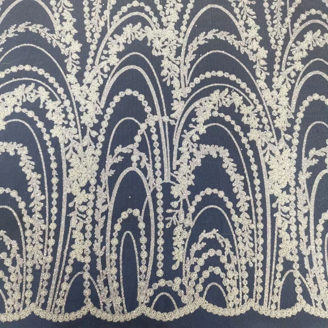 

Phong Cách Mới Nhất Màu Trắng Viền Ren Chất Lượng Tốt Nhất Dán Đầm Ren Lấp Lánh Châu Phi Phối Ren Cho Gợi Cảm Chất Liệu Vải