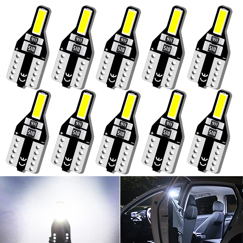 10x T10 Led W5W лампочка для Volkswagen VW Golf Passat Scirocco Polo Bora Touareg транспортер светильник