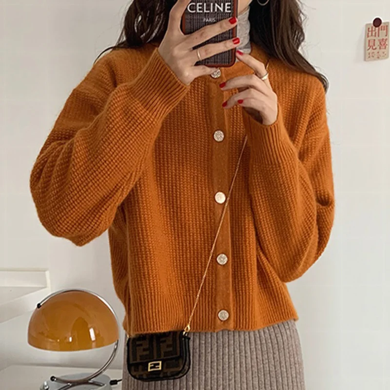 Женский красный свитер в западном стиле с мехом енота | Женская одежда