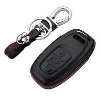 genuine leather car key remote fob case cover for audi a5 a6 rs7 s5 q5 smart key