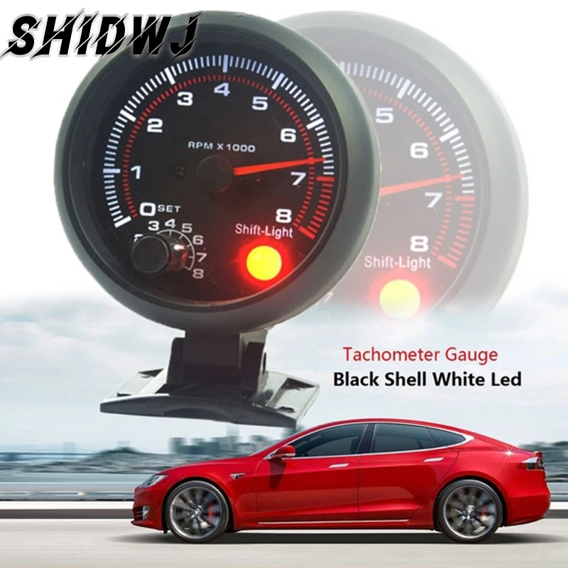 

Новые автомобильные товары, светильник Автомобильный светодиодный переключатель 12 В, 0-8000 об/мин, новые Тахометры, измеритель тахометра, автомобильные аксессуары