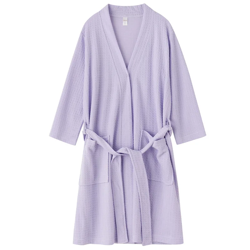 

2021 Autumn Spring Women's Bathrobe Oversized Solid Female Kimono Robes Loose Sleepwear with Sashes Nightgowns Ladies Nightwear