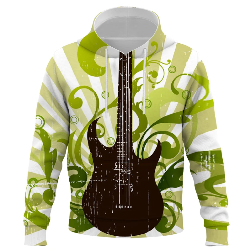 

Men's/Women's Cool 3D Print Hoodie Musical Instrument Guitar Hoodies Sweatshirt Rock Streetwear autumn/winter Long Sleeve jacket
