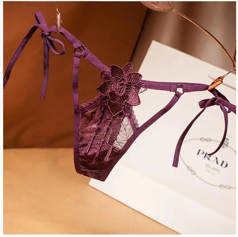 Новинка 2019 женские сексуальные кружевные прозрачные ажурные трусики с открытой