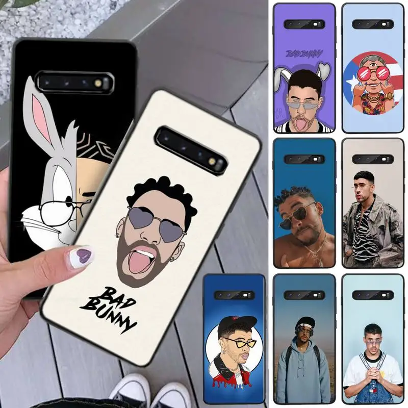 Чехол для телефона Bad Bunny El Conejo Malo черный мягкий чехол из ТПУ Samsung Galaxy S8 S9 S10e S20 PLUS J6