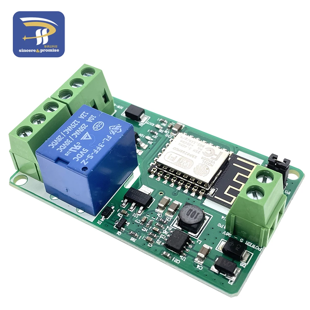 Зеленый ESP8266 реле WI FI модуль 10A 220V Сетевой Вход DC 7V ~ 30 в 4 слоя доска телевизоры