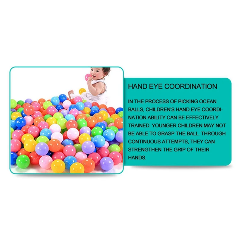 

50 Pcs Eco-Friendly Colorful Ball Pit Soft Plastic Ocean Ball Water Pool Ocean Wave Ball Outdoor Toys for Children
