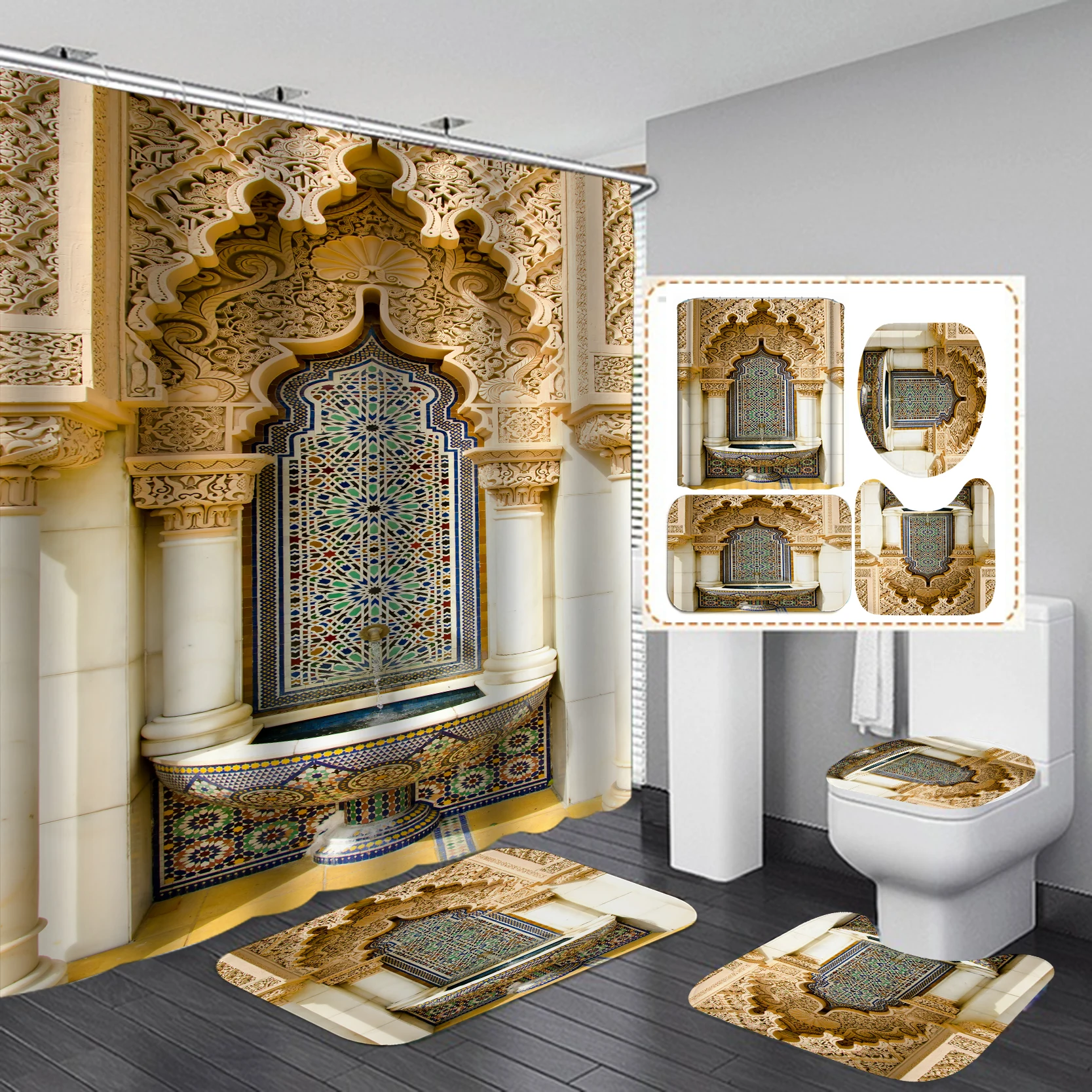 

Дизайнерская занавеска для душа с рисунком двери, модная занавеска для ванной, фрикционная занавеска для воды из полиэстера, занавеска для ...