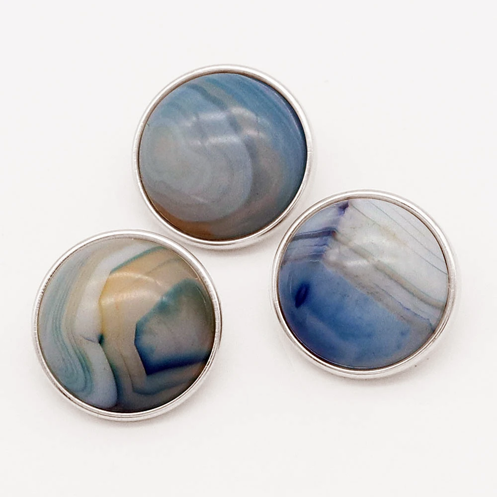  18mm Agate stone snap button Hot sale for bracelet OEM ODM T223 | Украшения и аксессуары
