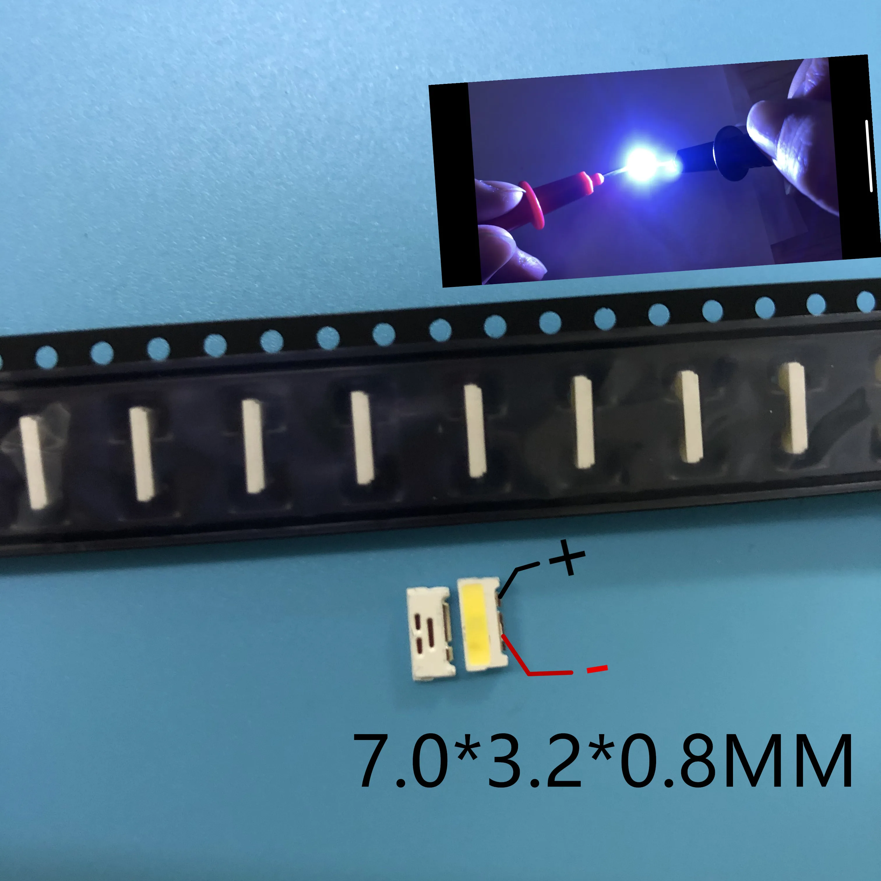 50 шт. люмен Светодиодная подсветка Edge LED-вспышка для 0 7 Вт 3В 7032 холодный белый SAMSUNG