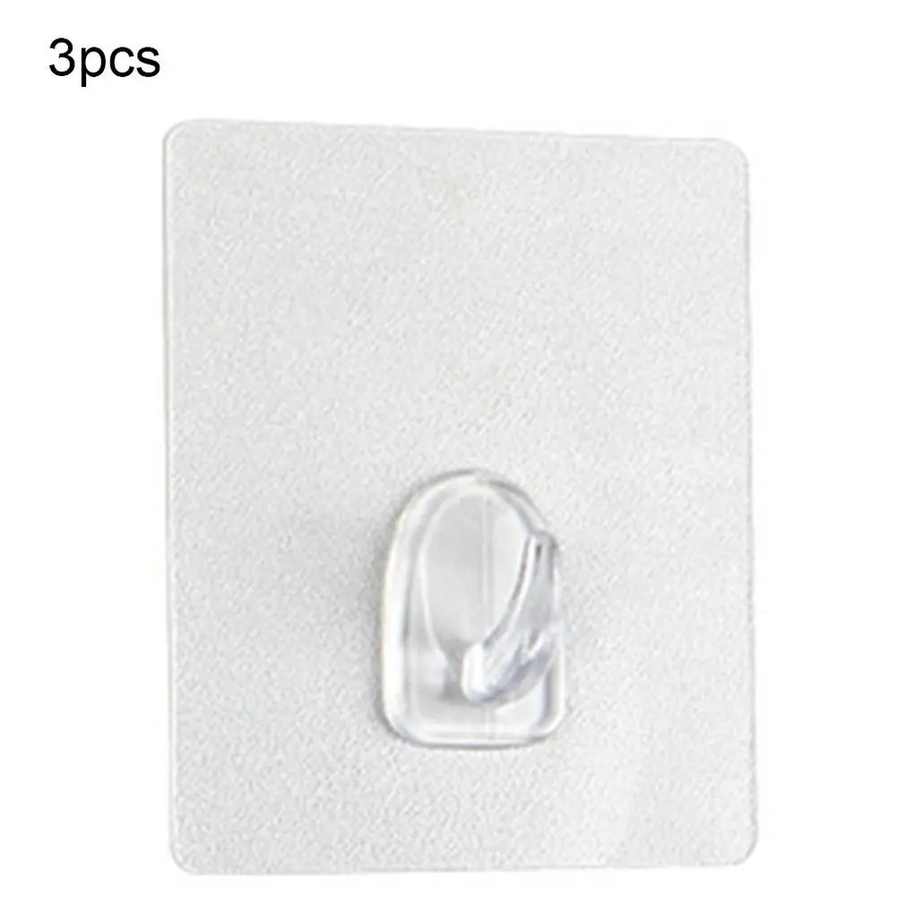 3 шт. прозрачные волшебные настенные крючки без следов водонепроницаемые и
