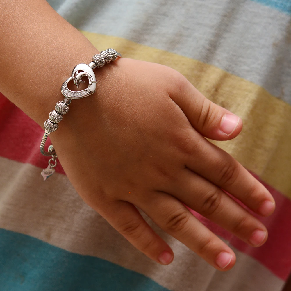 Wando 1 шт. Серебряный браслет для ребенка девочка золотой цвет Дубай свадьба шарм