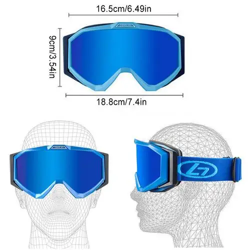 Новые мужские и женские лыжные очки двойные Анти туман какао близорукость зимние