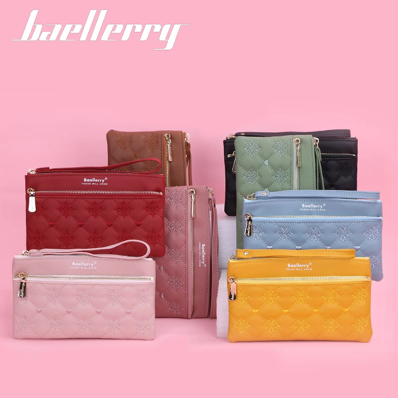 

Baellerry women's long Money Wallet fashion large capacity horizontal mobile phone bag Korean zipper handbag