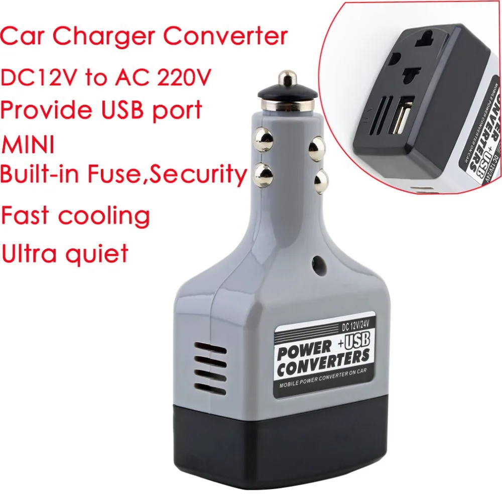 

DC 12V to AC 220V USB 6V Car Mobile Power Inverter Adapter Auto Car Power Converter Charger Used for All Phone inverter 12v