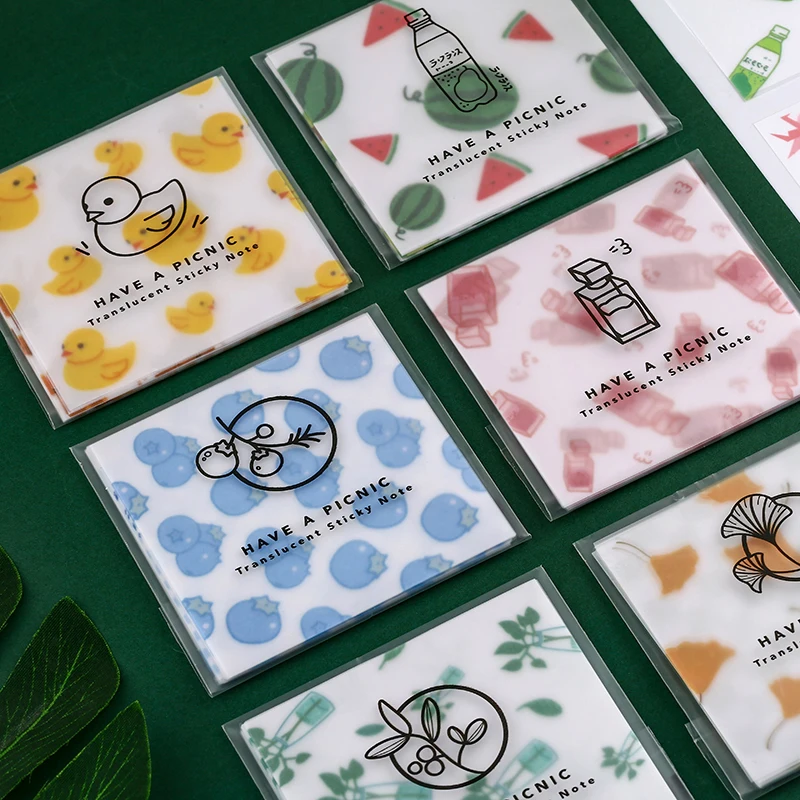 30 шт./компл. Kawaii блокнот для записей полупрозрачная бумага с серной кислотой