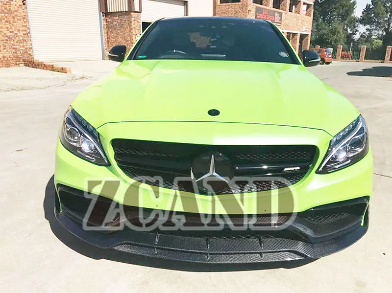 Передний спойлер из углеродного волокна для BENZ W205 C63 C63S AMG Sedan & Coupe 2015UP|Обвесы| |