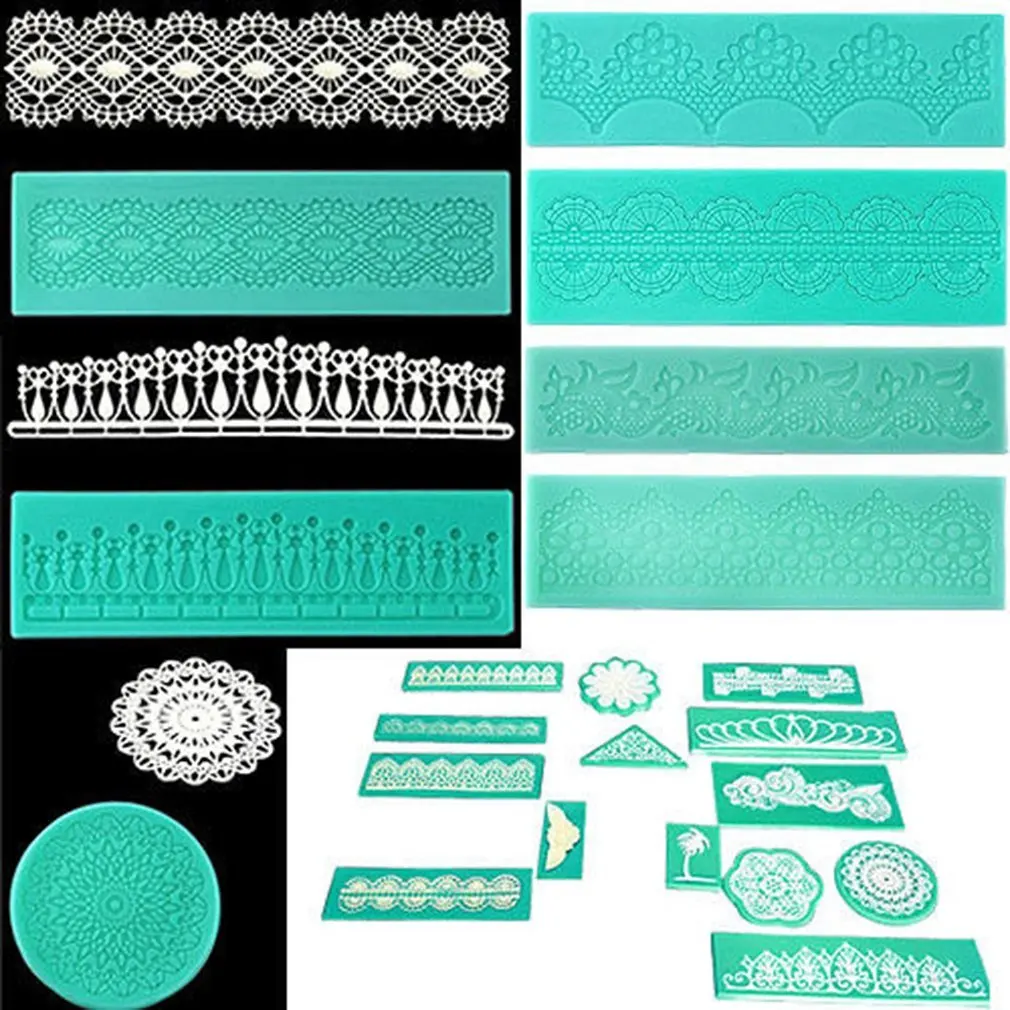 Инструменты для украшения тортов круглая силиконовая форма в форме кружева