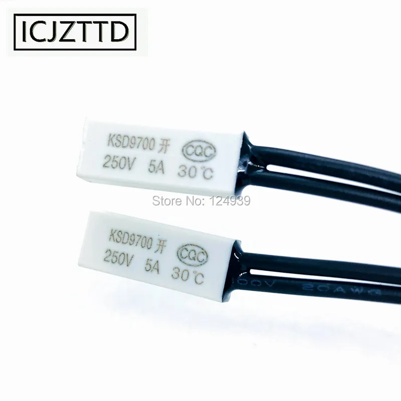 1 шт. KSD9700 15 ℃ 20 25 30 35 40 термостат 5A 250V пластиковый терморегулятор переключатель