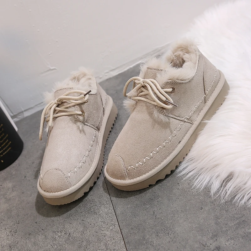 Женская зимняя обувь теплые хлопковые ботинки из флока зимние Ботинки martin