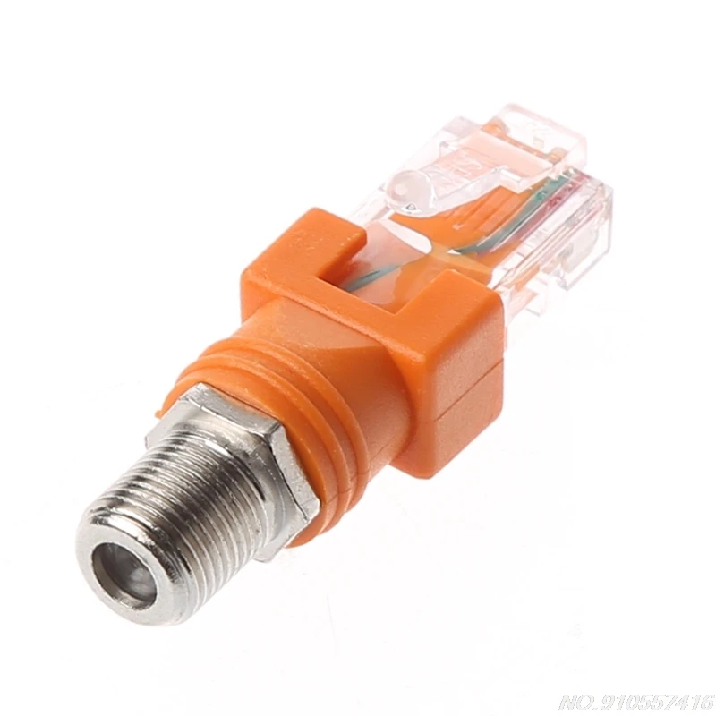

F Female To RJ45 Male Coaxial Barrel Coupler Adapter RJ45 To RF Connector Converter D24 20 Dropshipping