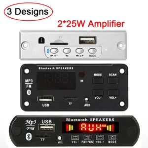 2*25W  50W Amplifier MP3 Player Decoder Board 5V-18V Bluetooth 5.0 Car FM Radio Module Support TF US in Pakistan