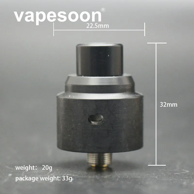 Vapesoon RDA DS Rebuildable Dripping Atomizers Регулируемый регулятор воздушного потока 22 мм diamter Fit 510