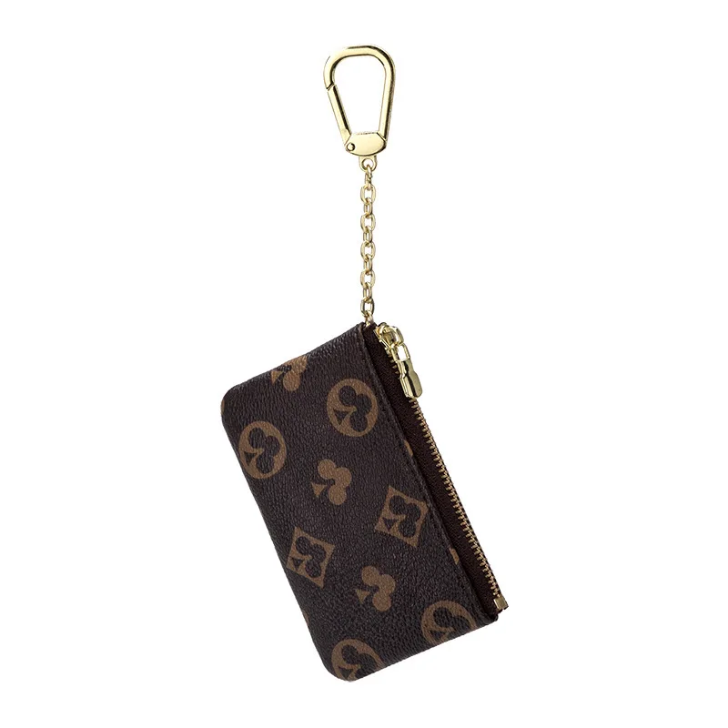 

Mini Wallet Purse 2021 Hot Brand Classical Zipper Coin Purse Leather Key Bag Unisex Leather Bag KeyChian Purse And Wallet Coin