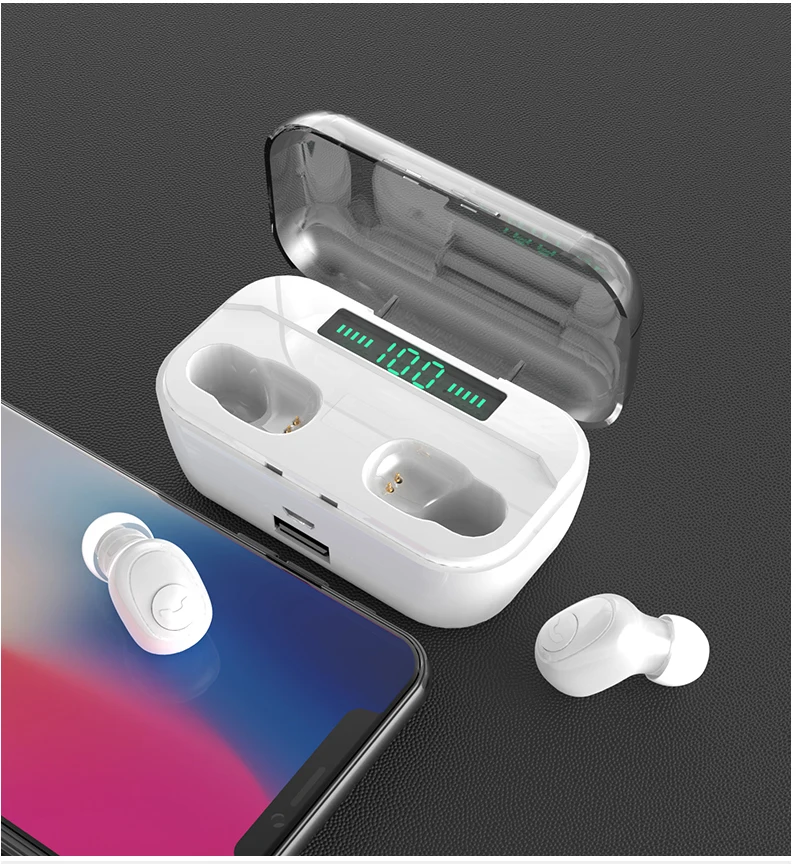 G6s Bluetooth наушники беспроводные наушники IPX7 водонепроницаемый TWS светодиодный дисплей гарнитура стерео спорт HiFi беспроводные наушники для телефонов