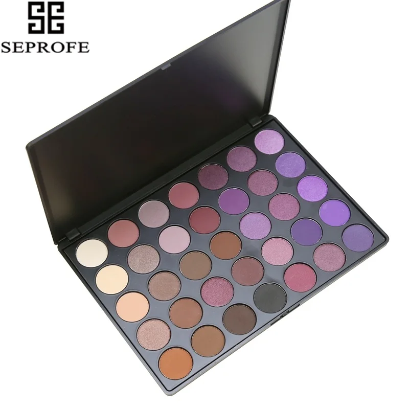 35 цветов Тени для век Палитра Макияж пигментированный мерцающий матовый порошок