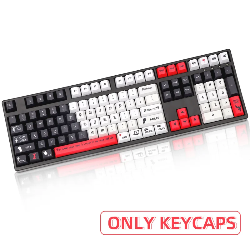 

Набор ключей Death note PBT, цветная клавиша cherry MX, механическая клавиатура, ISO, 61 / 87 / 112104 / 108