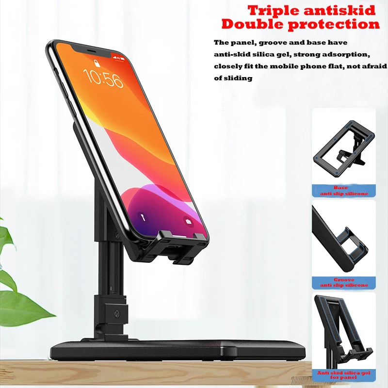 2021 new desk mobile phone holder stand for iphone ipod adjustable tablet holder universal phone stand for samsung xiaomi huawei free global shipping