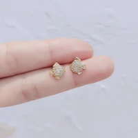 fashion exquisite jewelry goldfish stud earnails womens zircon cute stud earrings girls banquet wedding party accessories