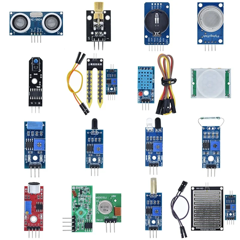 Для arduino Kit Raspberry Pi 2 3 Комплект модуля датчика HC-SR04 501 DHT11 DS3231 | Компьютеры и офис
