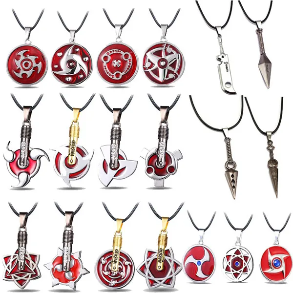 

Аниме Наруто фигурки ожерелье аксессуары Какаси Косплей кунай зумаки сюрикен Подвеска из металлического сплава ювелирные изделия детские ...