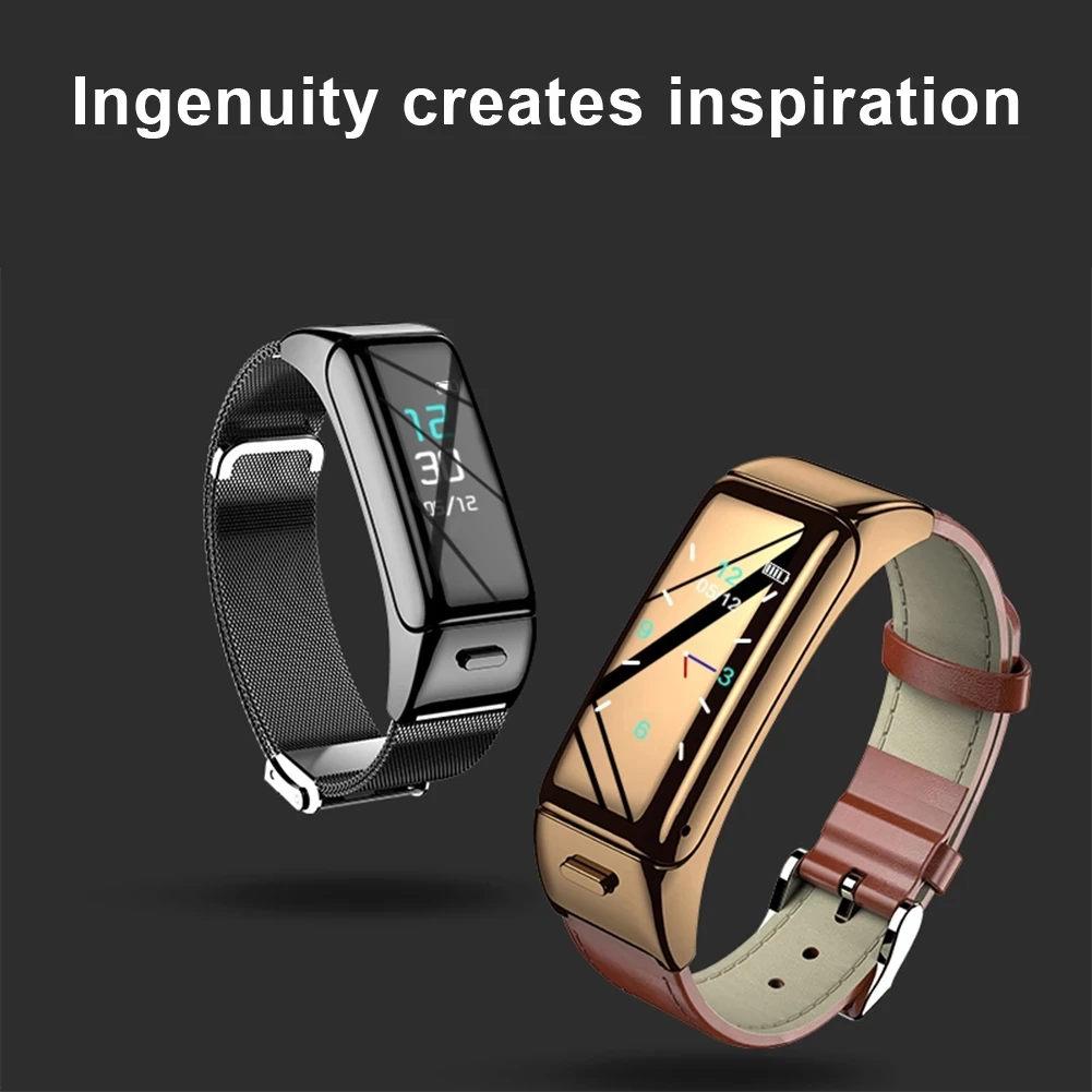 

2-In-1 Smart Bluetooth Headset Bracelet Heart Rate Health Monitoring Smart Watch B6 Bluetooth Earphone Bracelet Wristband