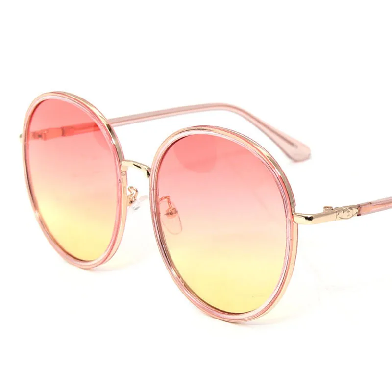 Новинка 2019 круглые солнцезащитные очки Ретро стиль большая коробка дикие