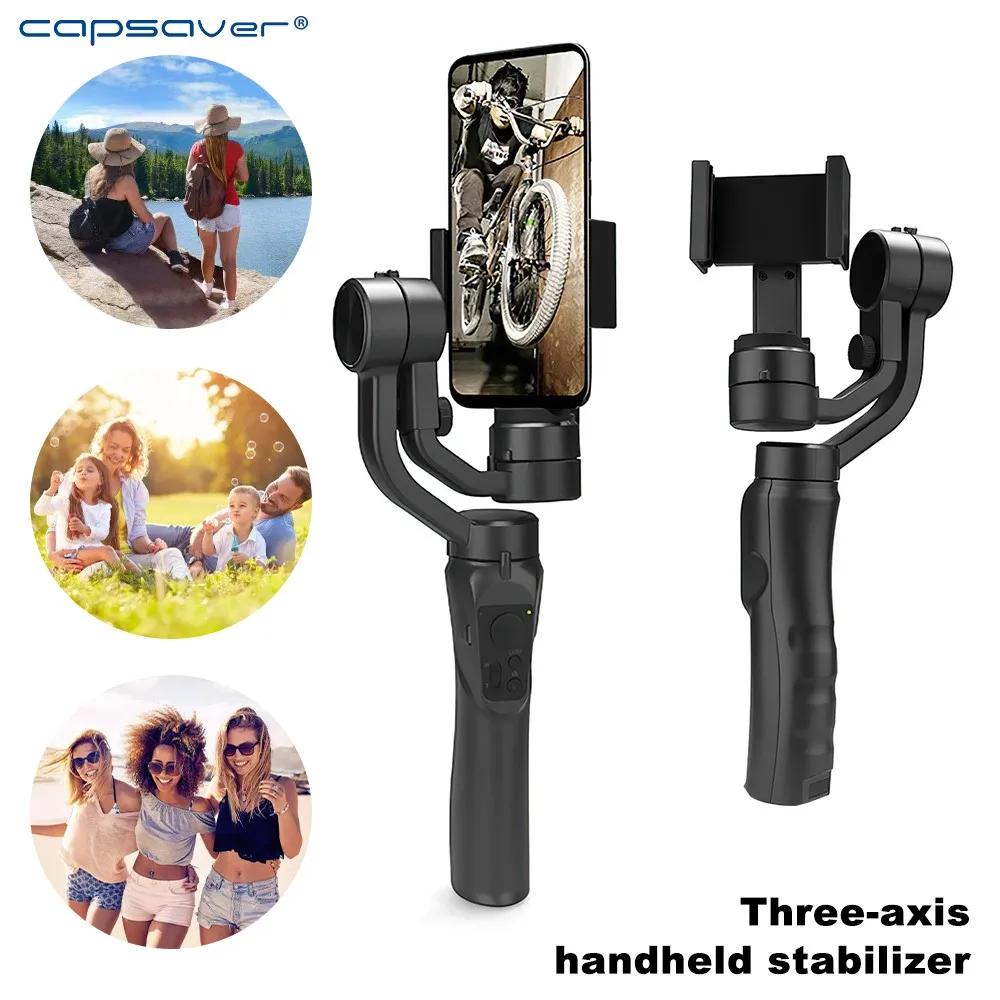 

capsaver Handheld Stabilizer Intelligent 3 Axis Gimbal Anti Shake APP Connected 360 Degree Face Tracking for Phone Video Vlog