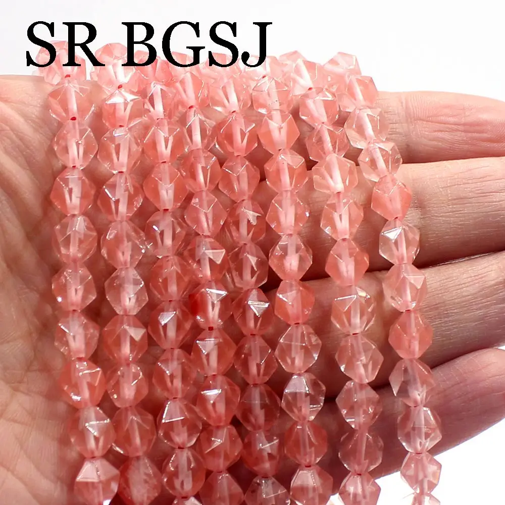 Бесплатная доставка 8 мм граненые круглые полигональные Арбузные кристаллы