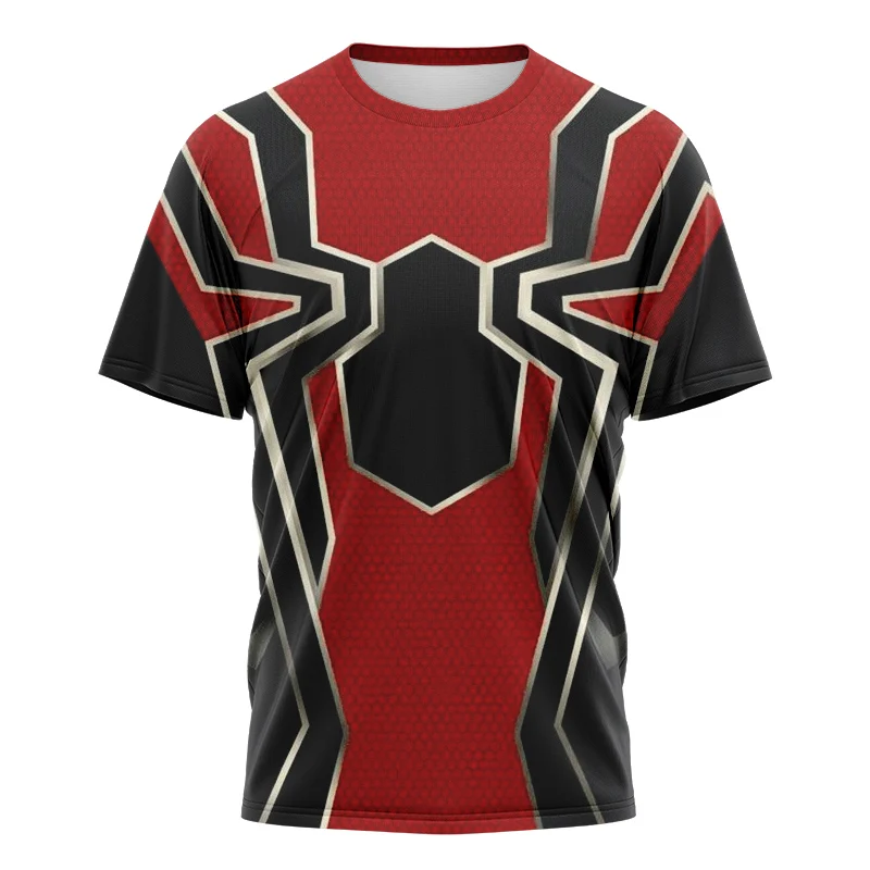 Футболка с 3D принтом Marvel Spidermen Повседневная модная уличная одежда для мальчиков и