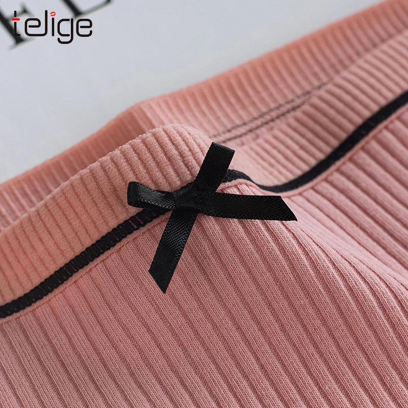 Хлопковые трусики в полоску новинка 2019 Трусики средней посадки женские