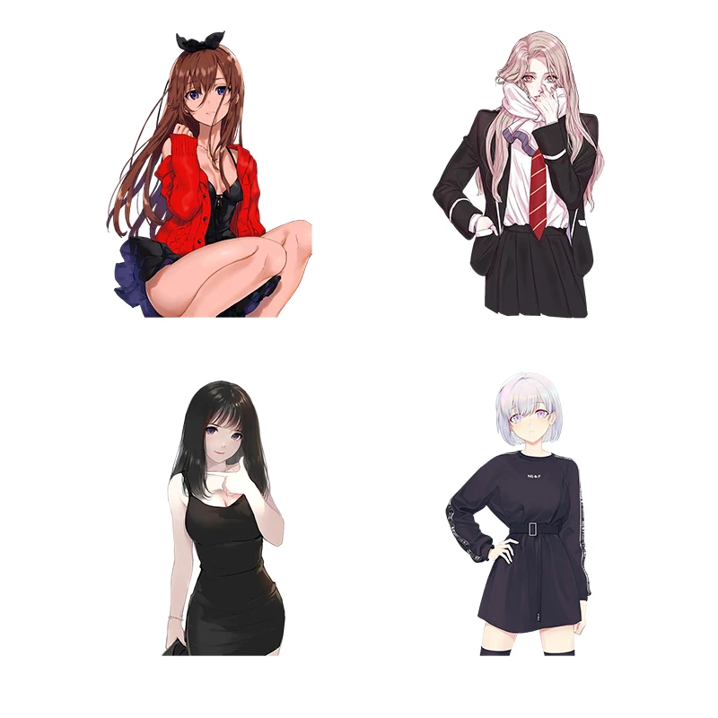 

Стикеры на лобовое стекло Three Ratels C506, модная городская девушка, аниме, наклейка на лобовое стекло, дорожный велосипед, Стикеры для стен в студ...