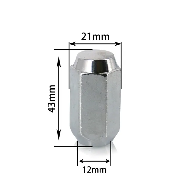 jdm accessories 4pcs 43MM Car wheel Lengthen screws nuts HEX21 steel tire M12X 1.5 /1.25 mm For Jinbei | Автомобили и мотоциклы